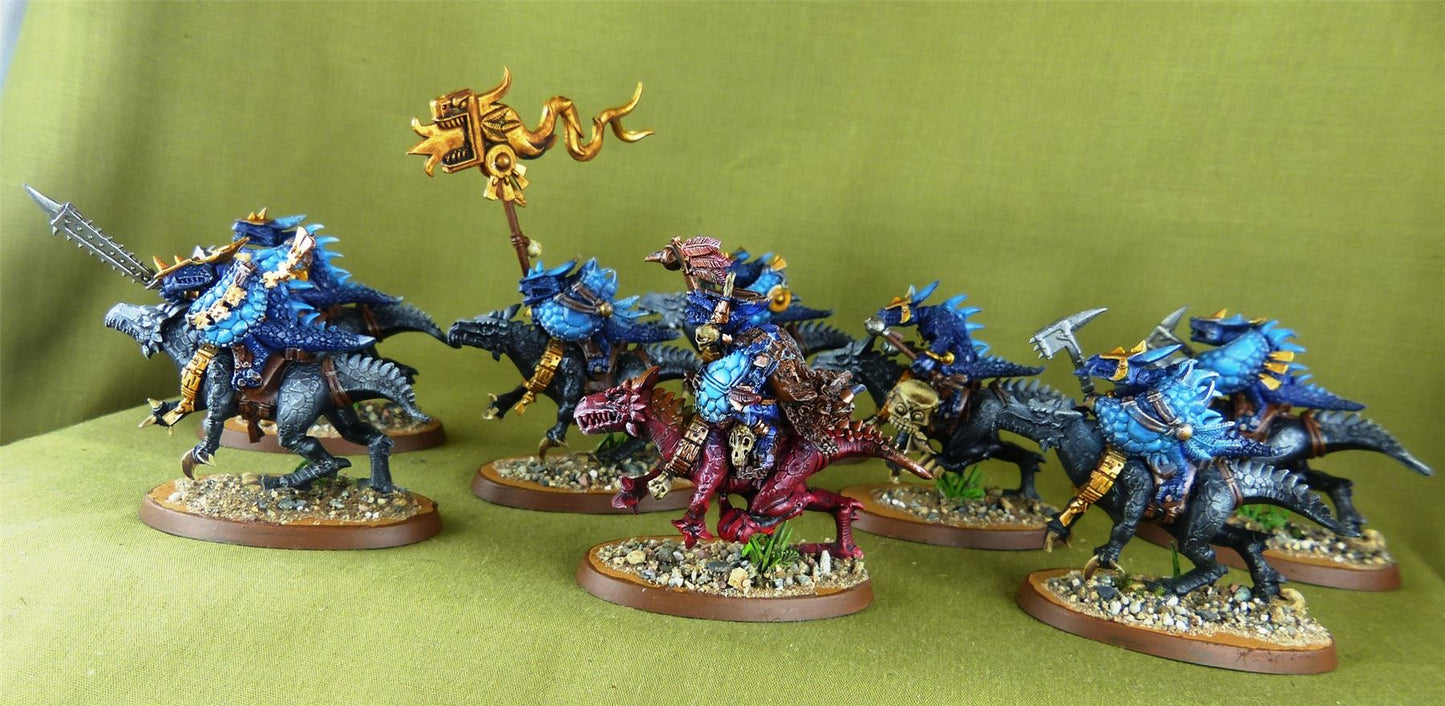 SAURUS WARRIORS cold ones -Seraphon-Painted - Warhammer AoS 40k #NZ