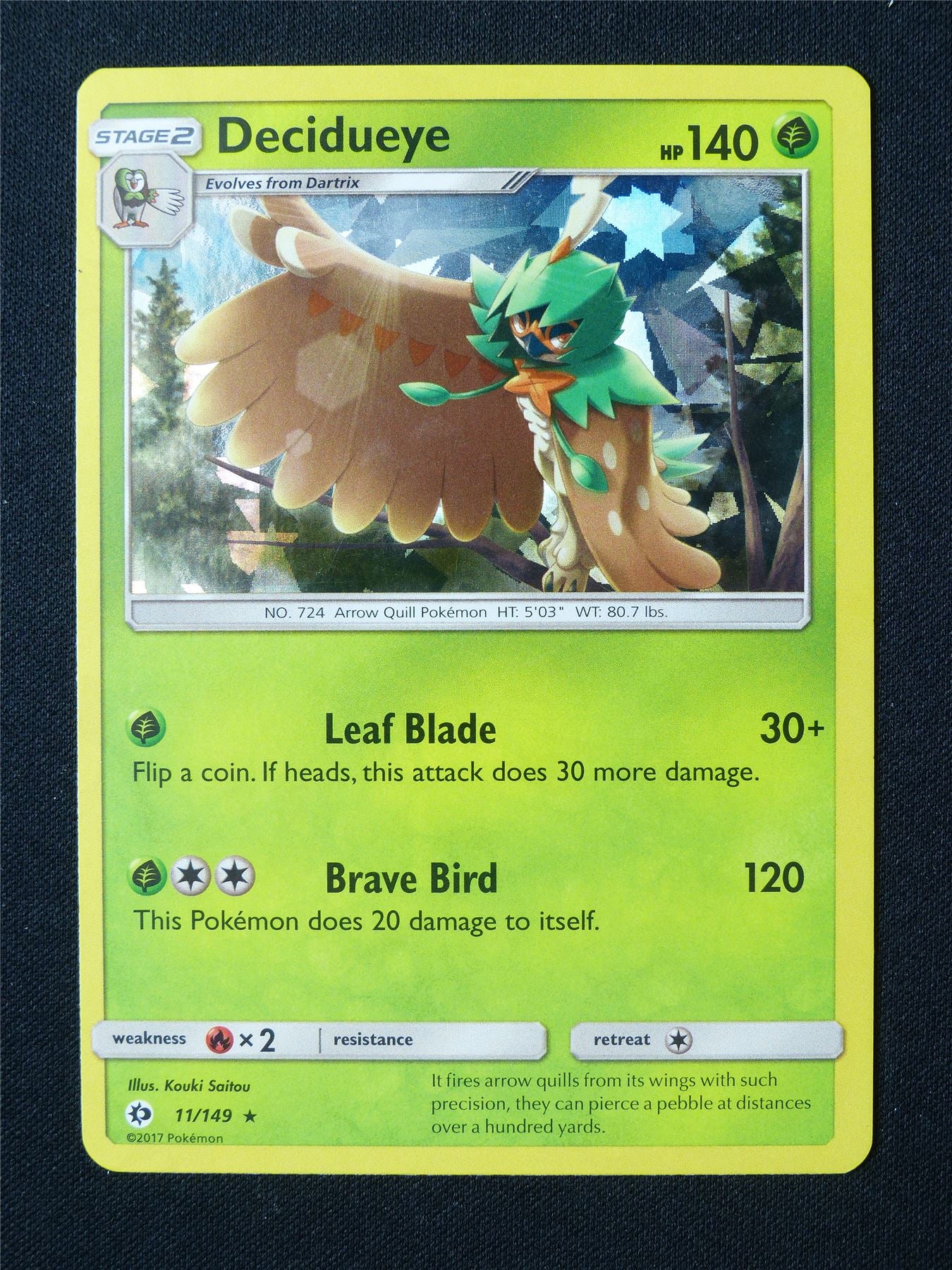 Decidueye 11/149 Holo - Pokemon Card #6PM
