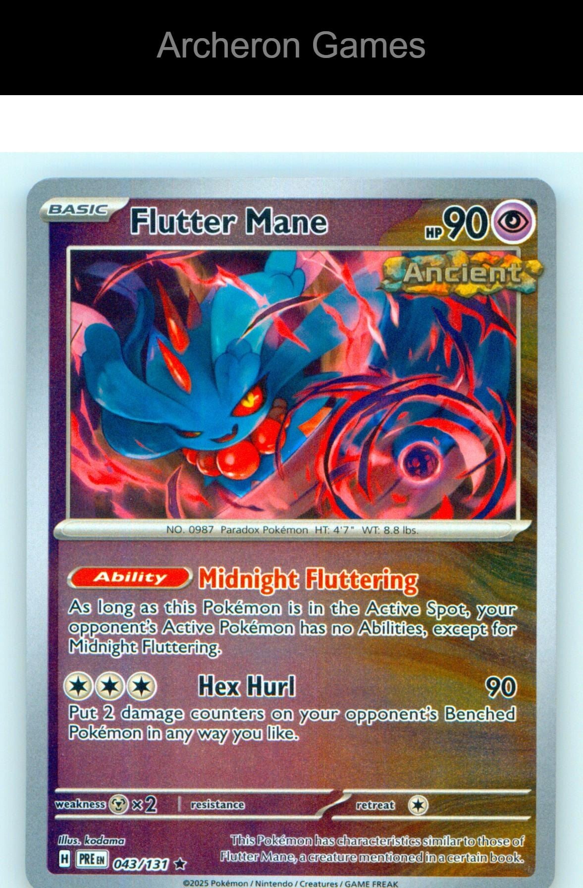 Flutter Mane (Poke Ball Pattern) PRE 043/131 HOLO Prismatic Evolutions