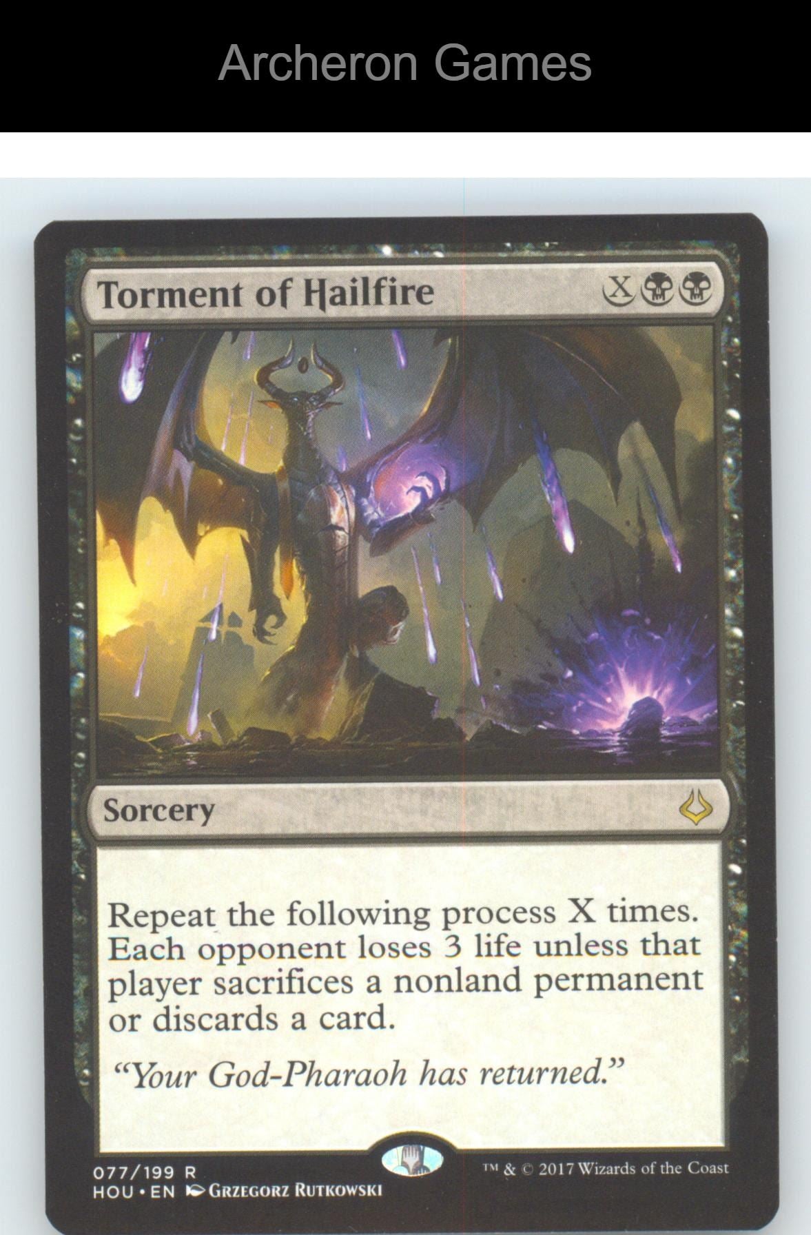Torment of Hailfire HOU 77 R MTG Card Hour of Devastation