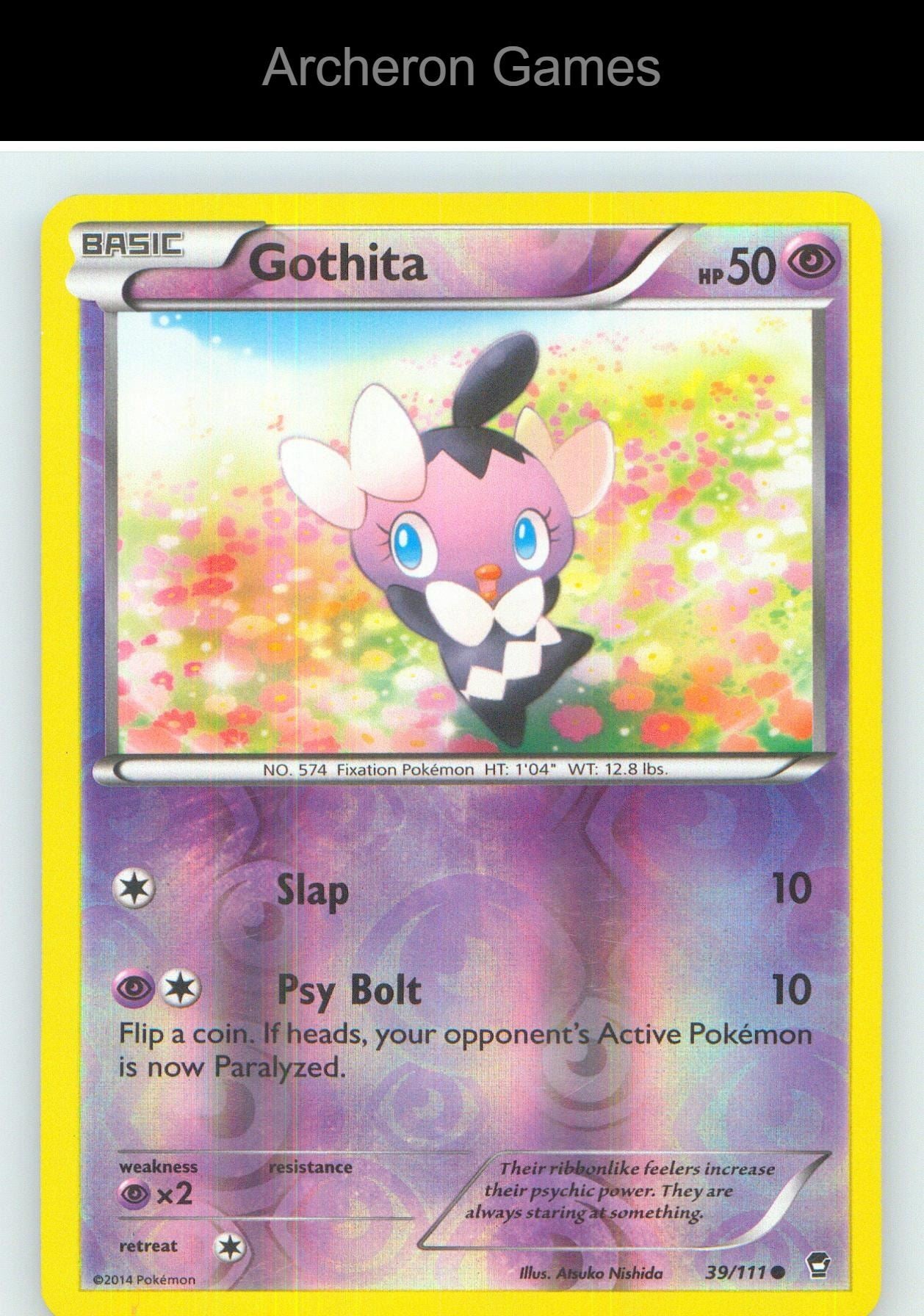 Pokemon Card Gothita FFI 39/111 C Furious Fists Reverse Holo