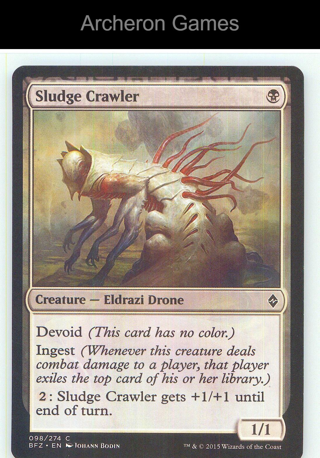 Sludge Crawler BFZ 98 C MTG Card NM/EX+