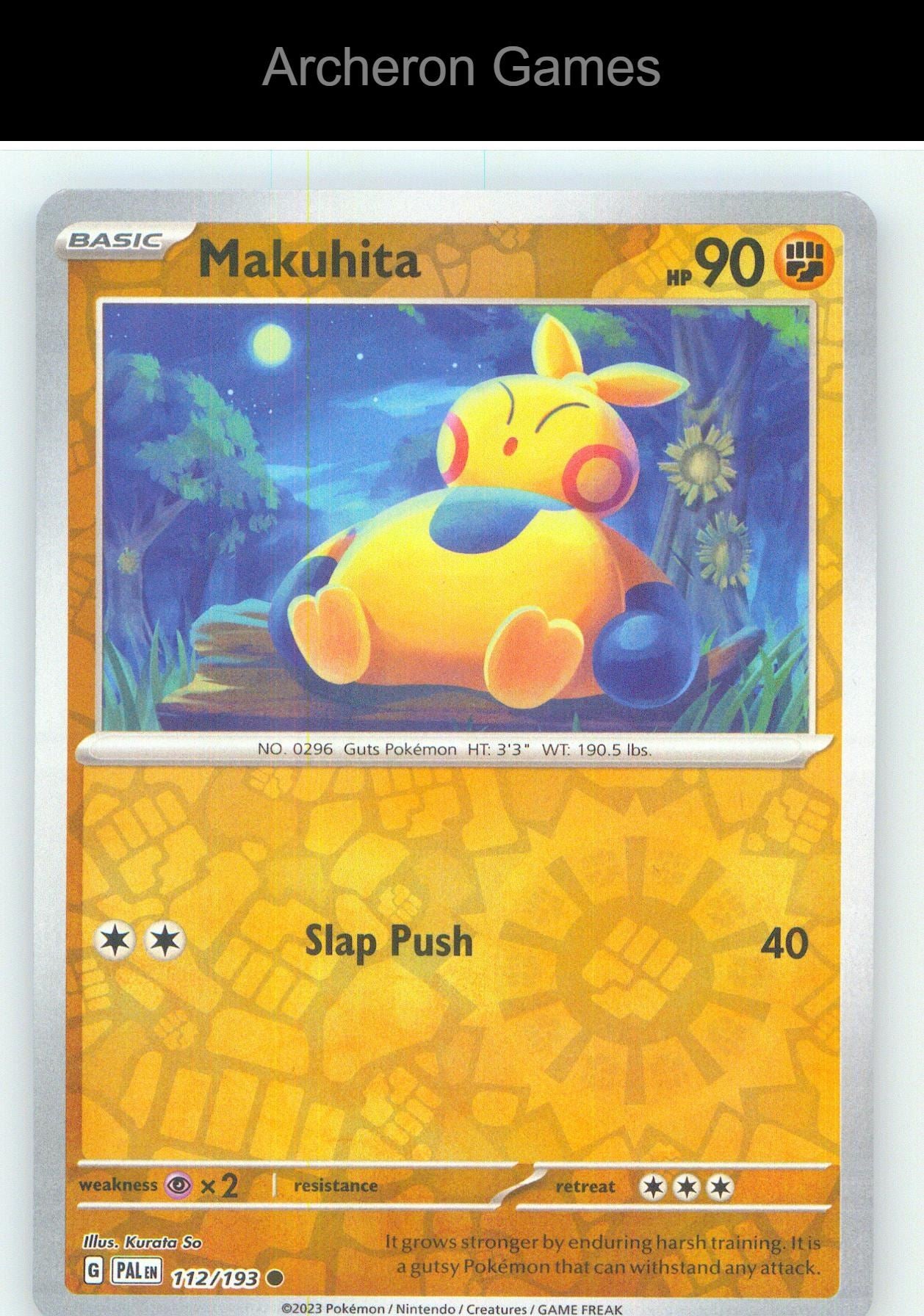 Pokemon Card Makuhita PAL 112/193 C Paldea Evolved Reverse Holo