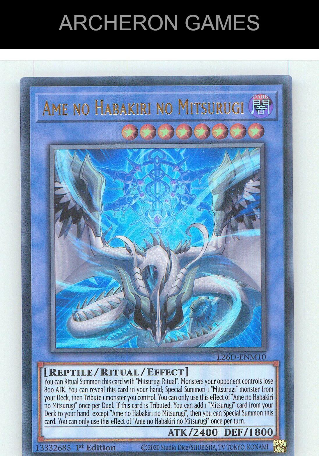 Ame no Habakiri no Mitsurugi (Secret Rare) SEC YUGIOH Card 1st Edition