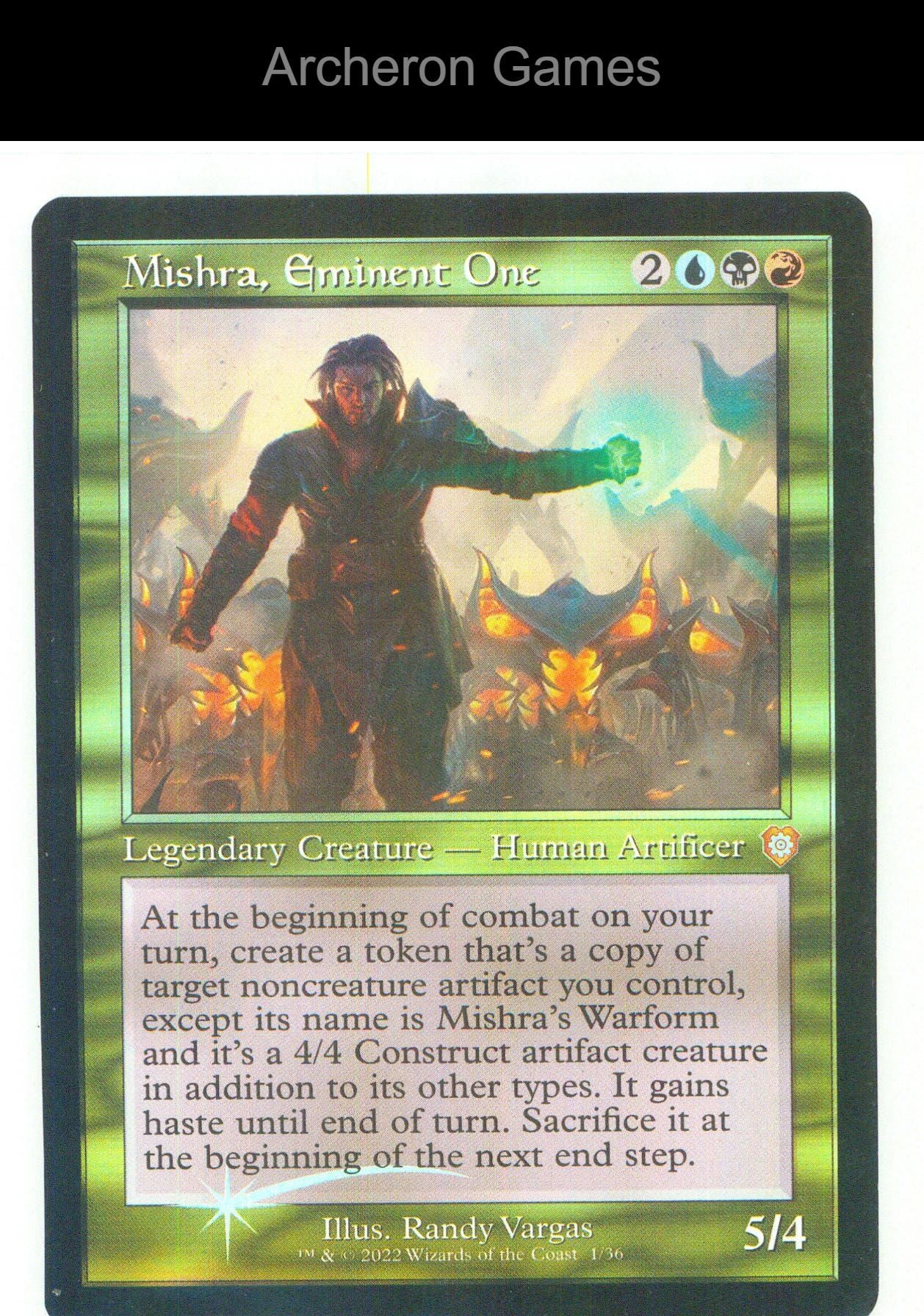 Mishra, Eminent One (Retro Frame) BRC 1 Mythic MTG Card NM/EX+ Foil