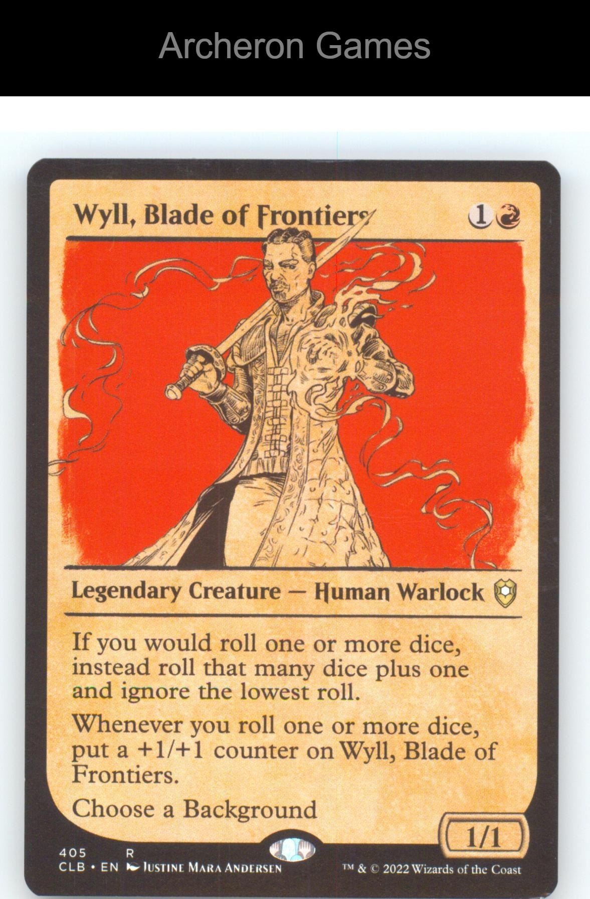 Wyll, Blade of Frontiers (Showcase) CLB 405 R MTG Card NM/EX+