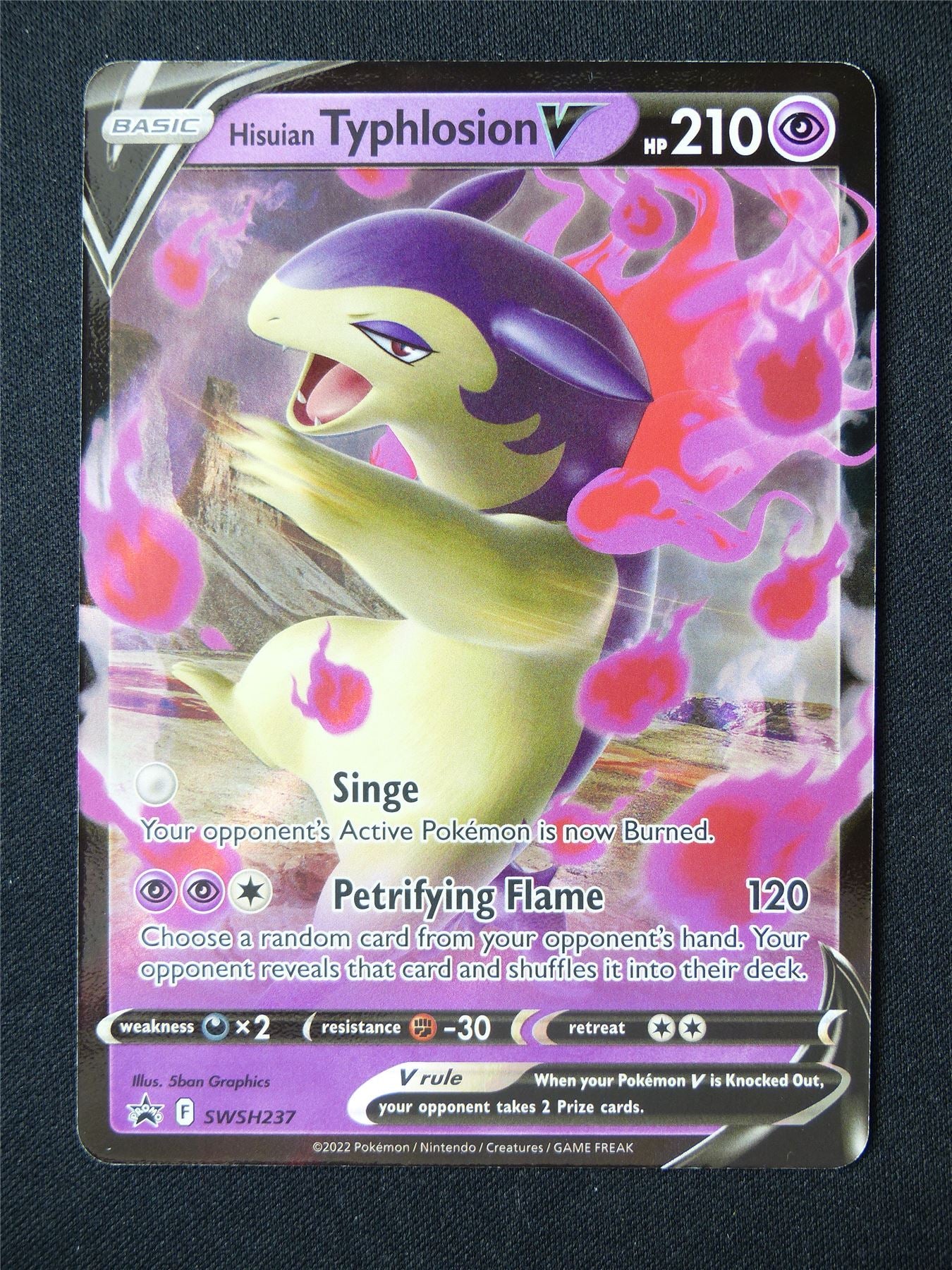 Hisuian Typhlosion V SWSH237 Promo Holo - Pokemon Card #6Y6
