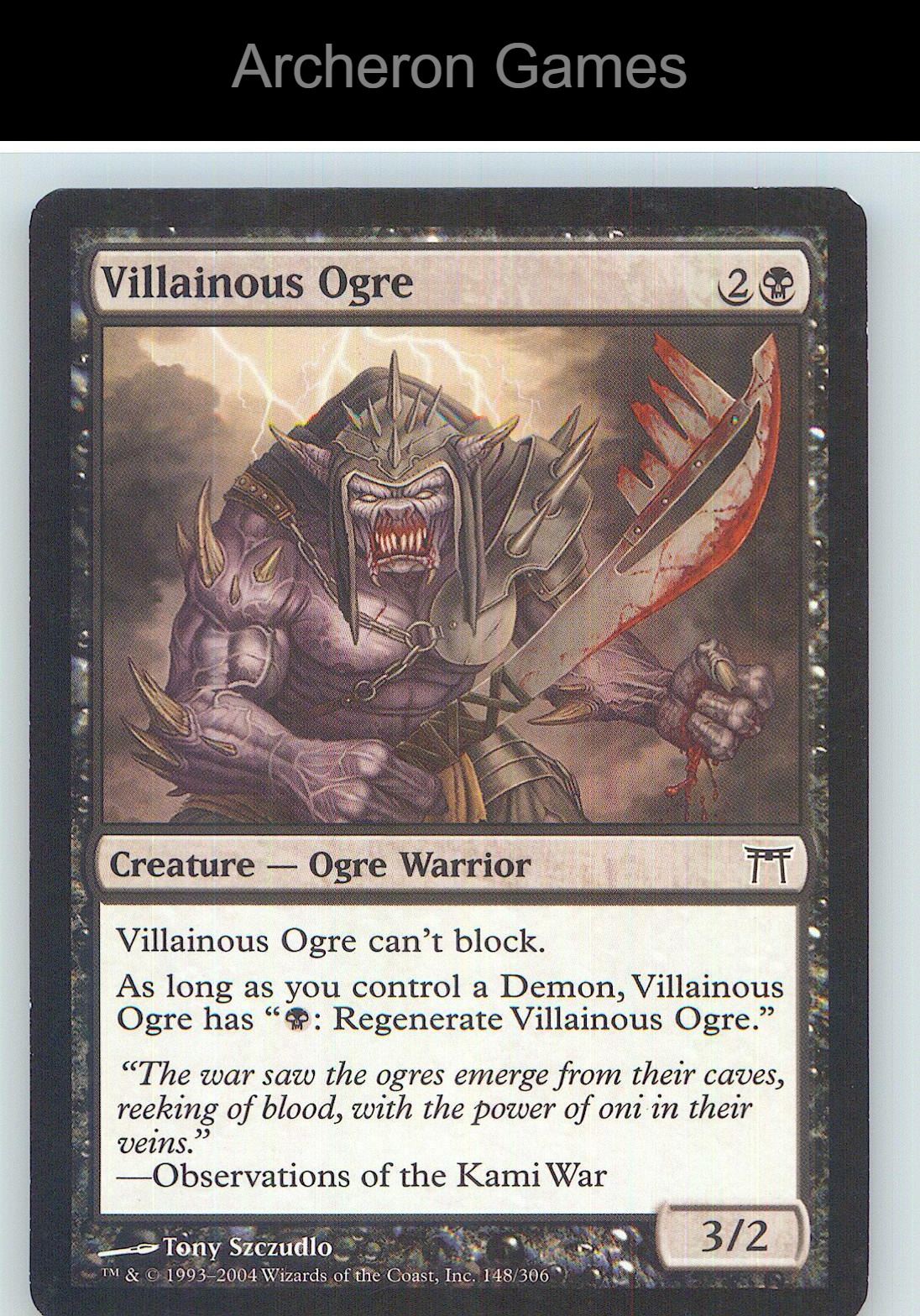 Villainous Ogre CHK 148 C MTG Card NM/EX+