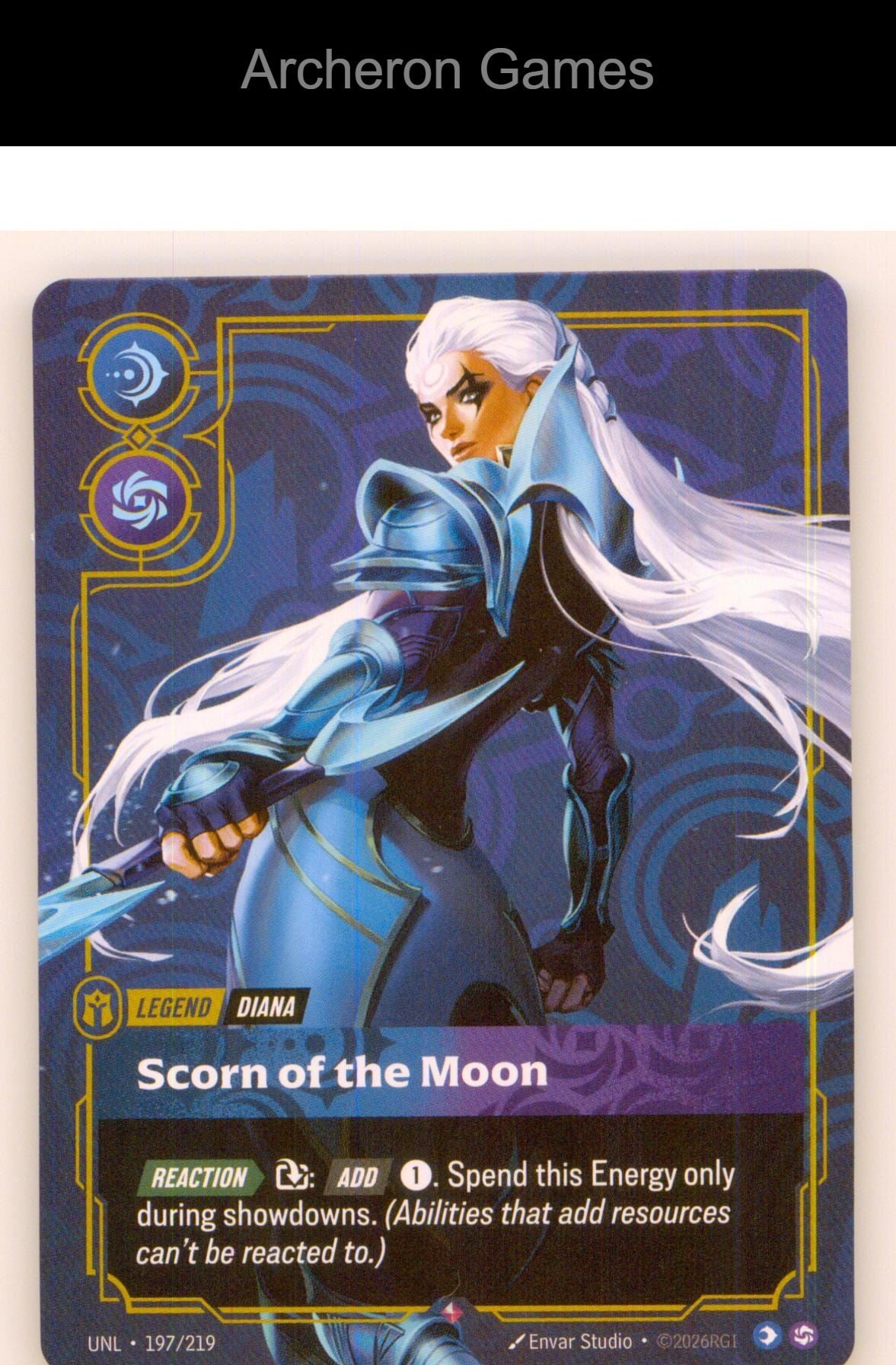 Diana - Scorn of the Moon UNL 197/219 R Unleashed Riftbound Card