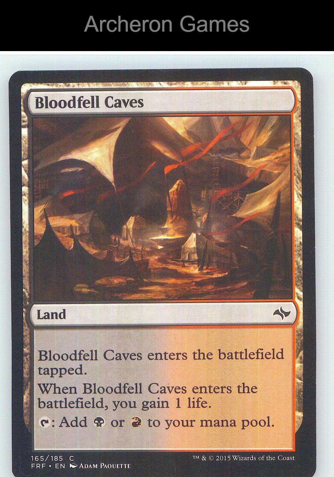 Bloodfell Caves FRF 165 C MTG Card NM/EX+