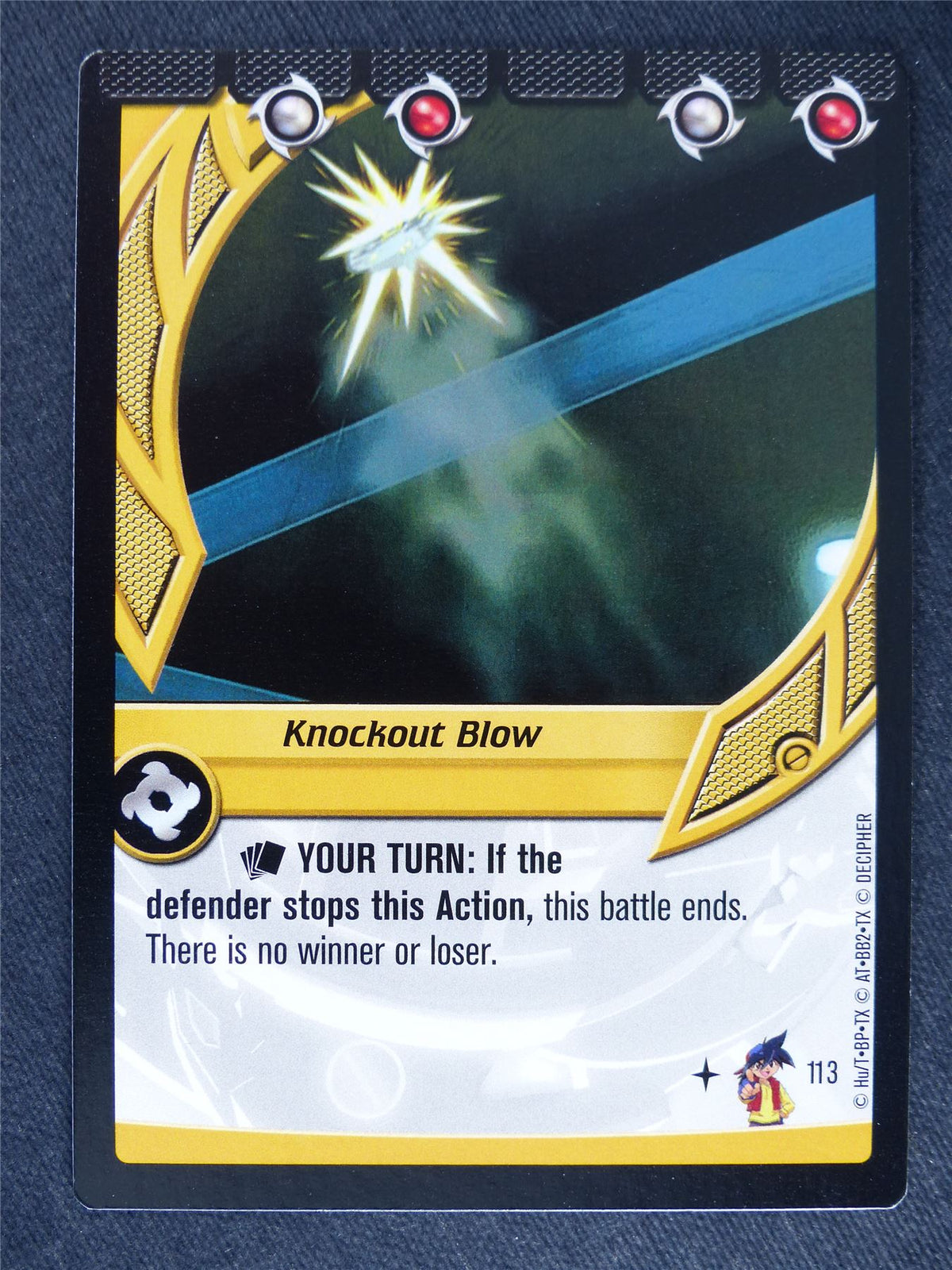 Knockout Blow 113 - Beyblade Cards #X9