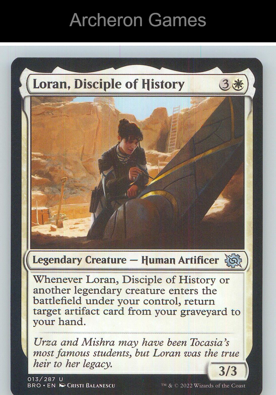 Loran, Disciple of History BRO 13 UC MTG Card NM/EX+