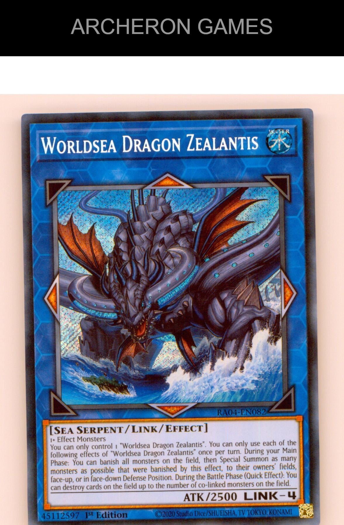 Worldsea Dragon Zealantis (Secret Rare) SEC YUGIOH Card 1st Edition