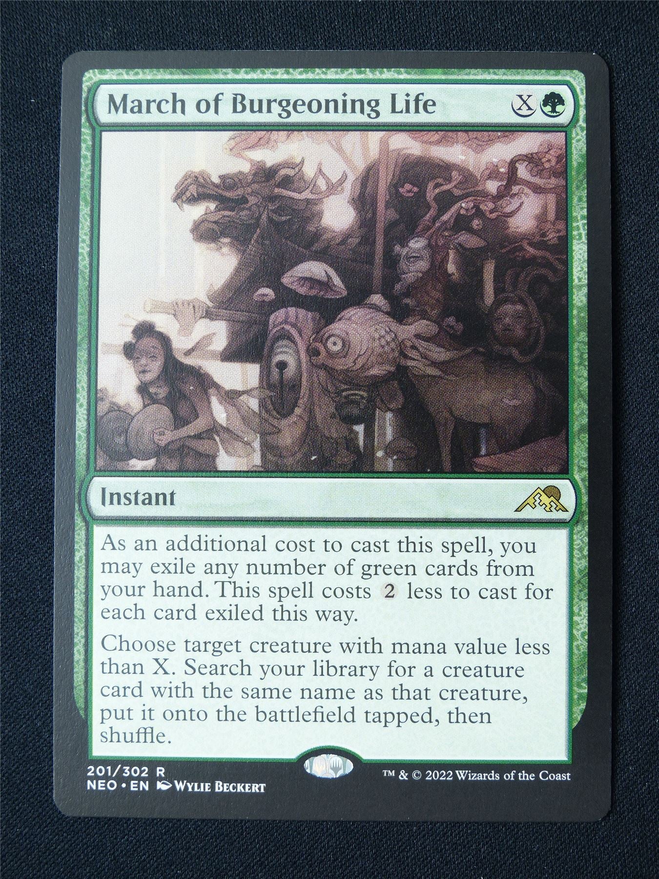 burgeoning mtg card March of Burgeoning Life - NEO
