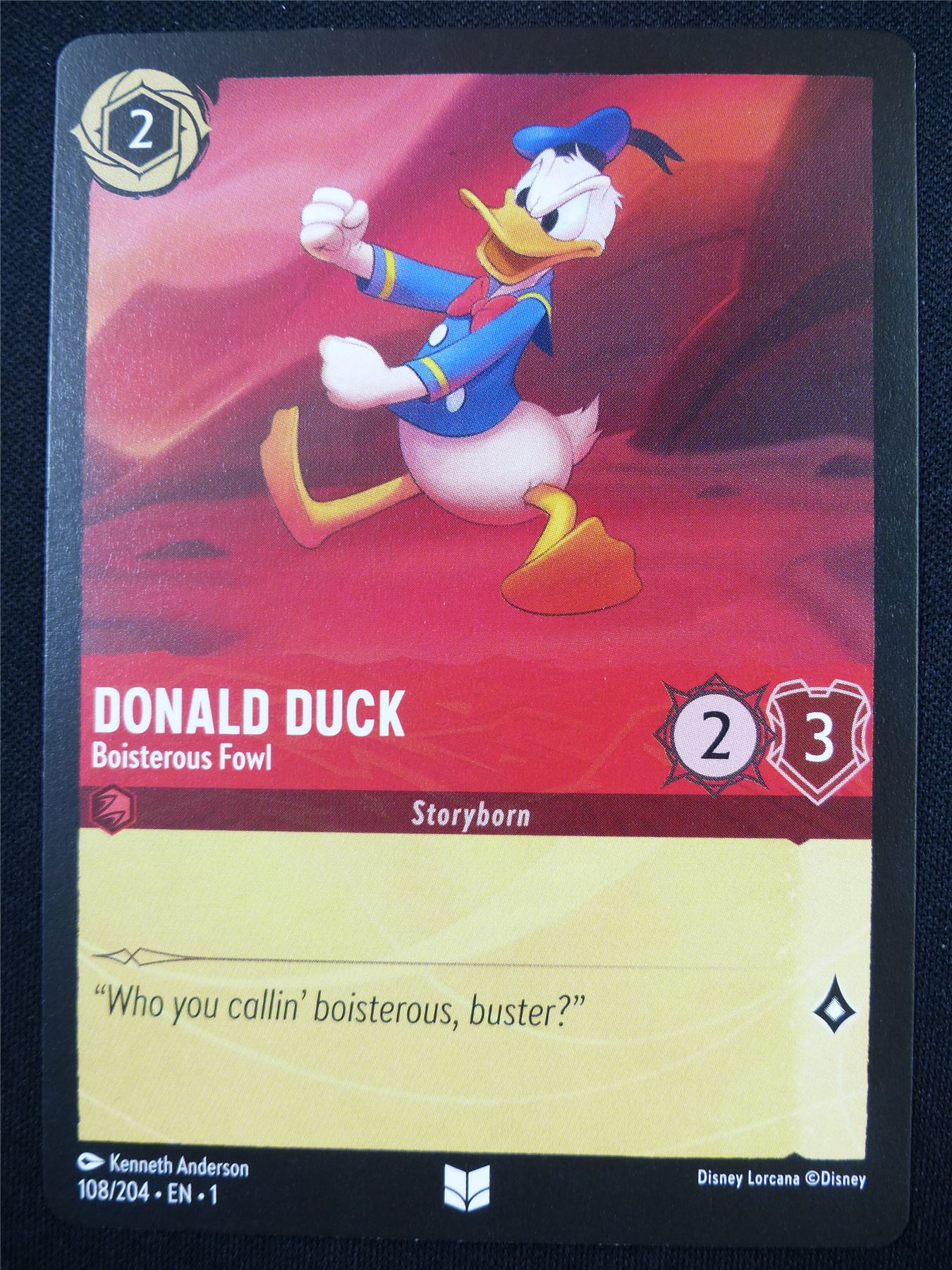 Donald Duck Boisterous Fowl 108/204 - Lorcana Card #4Q3