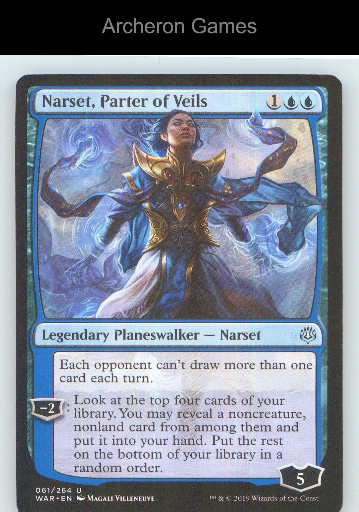 Narset, Parter of Veils WAR 61 UC MTG Card NM/EX+