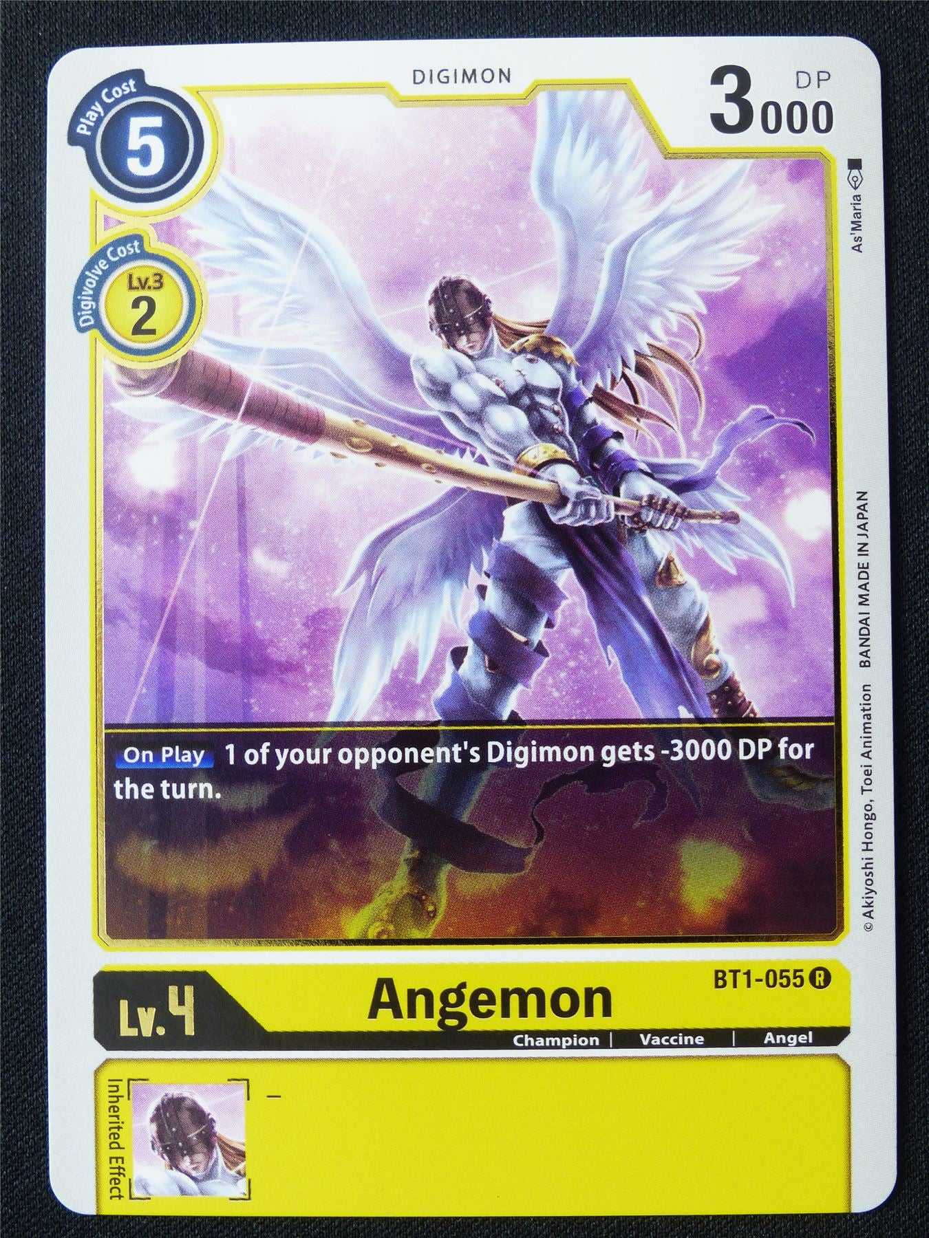 Angemon Bt1-055 R - Digimon Card #17S Archeron Angemon Bt1-055 R - Digimon Card #17S Archeron