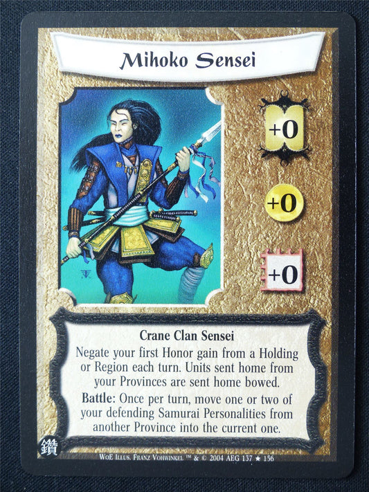 Mihoko Sensei - WoE - Legend of the Five Rings L5R Card #VA