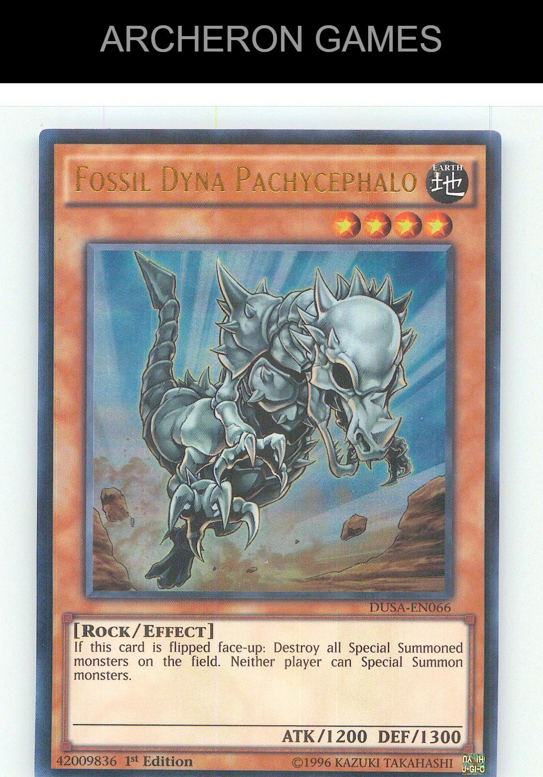 Fossil Dyna Pachycephalo Ultra Rare YUGIOH Card 1st Edition