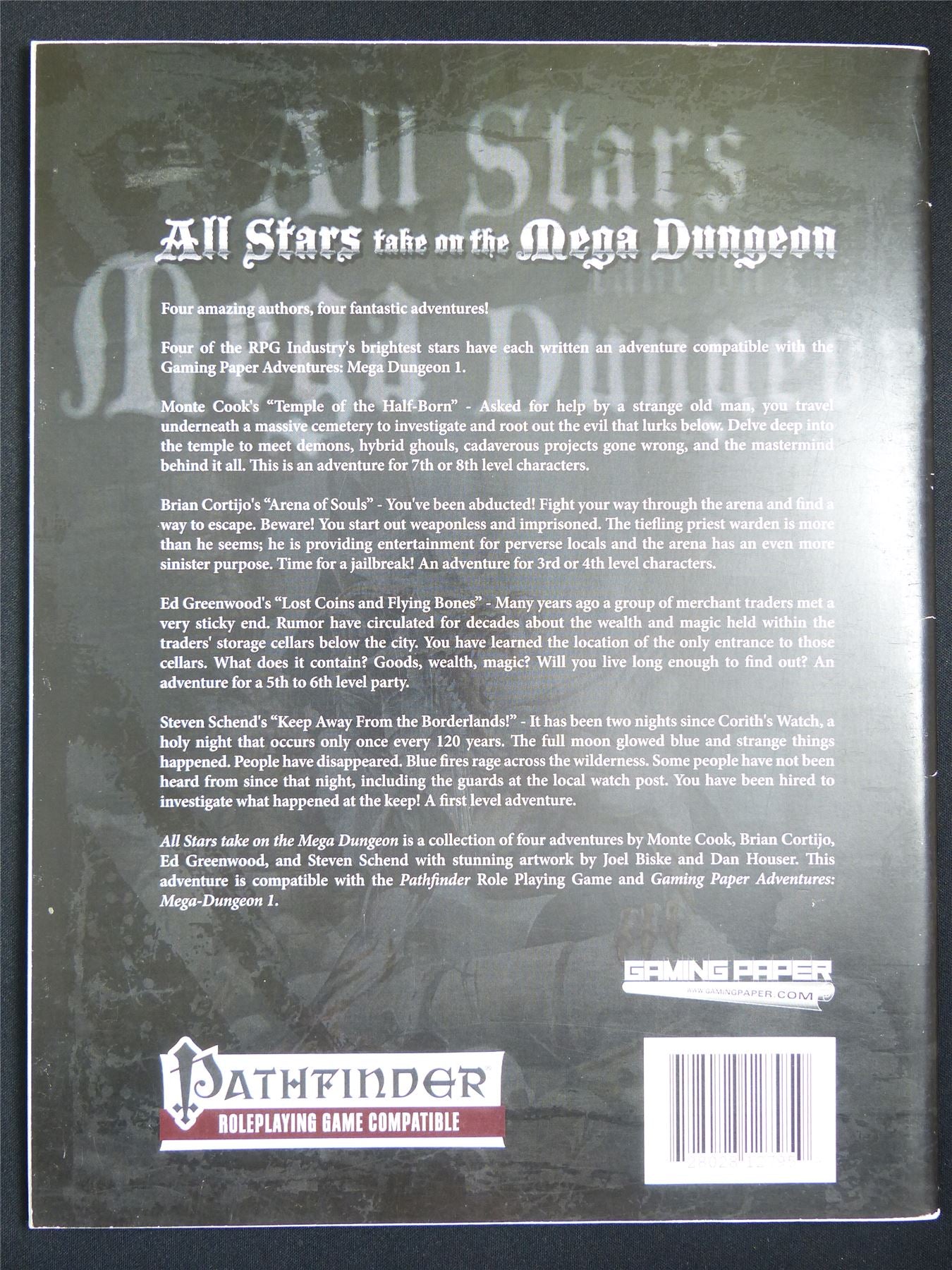 All Stars take on the Mega Dungeon Campaign Booklet: Pathfinder Compatible Roleplay #6N4