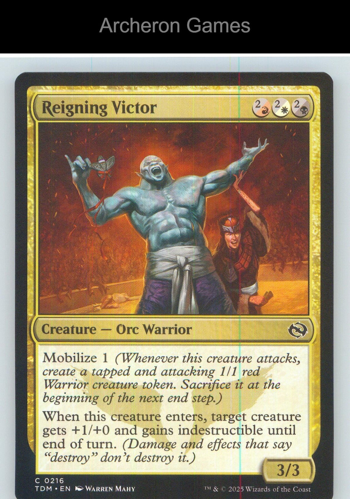 Reigning Victor TDM 216 C MTG Card NM/EX+