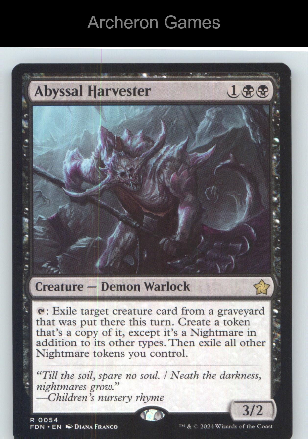 Abyssal Harvester FDN 54 R MTG Card NM/EX+