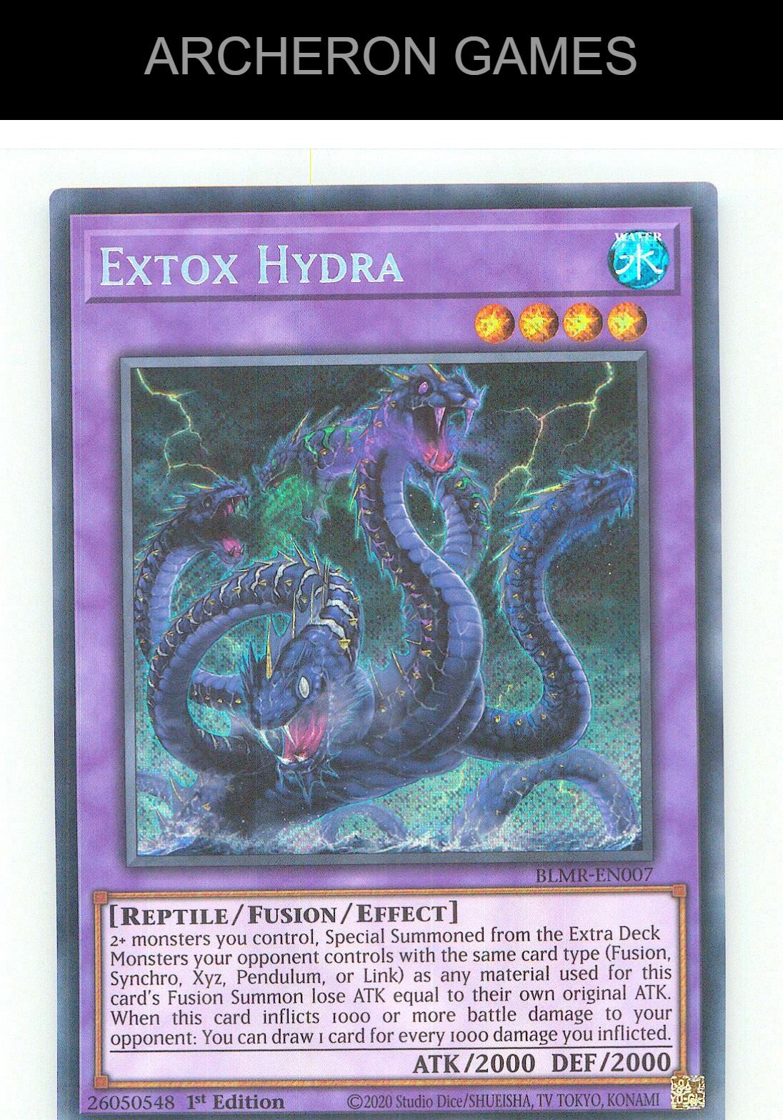 Extox Hydra SEC YUGIOH Card 1st Edition