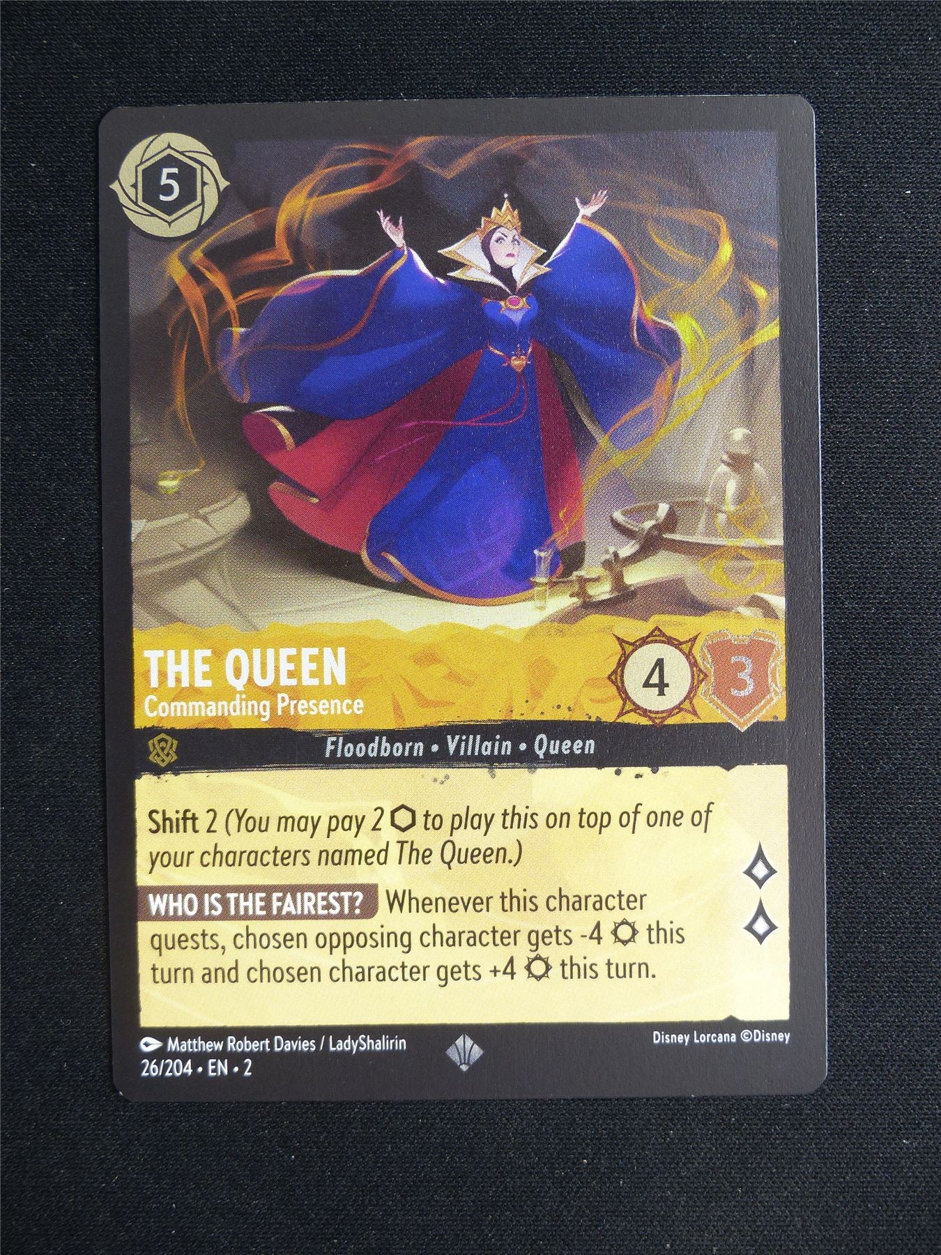 The Queen Commanding Presence 26/204 Foil - Lorcana Card #26F