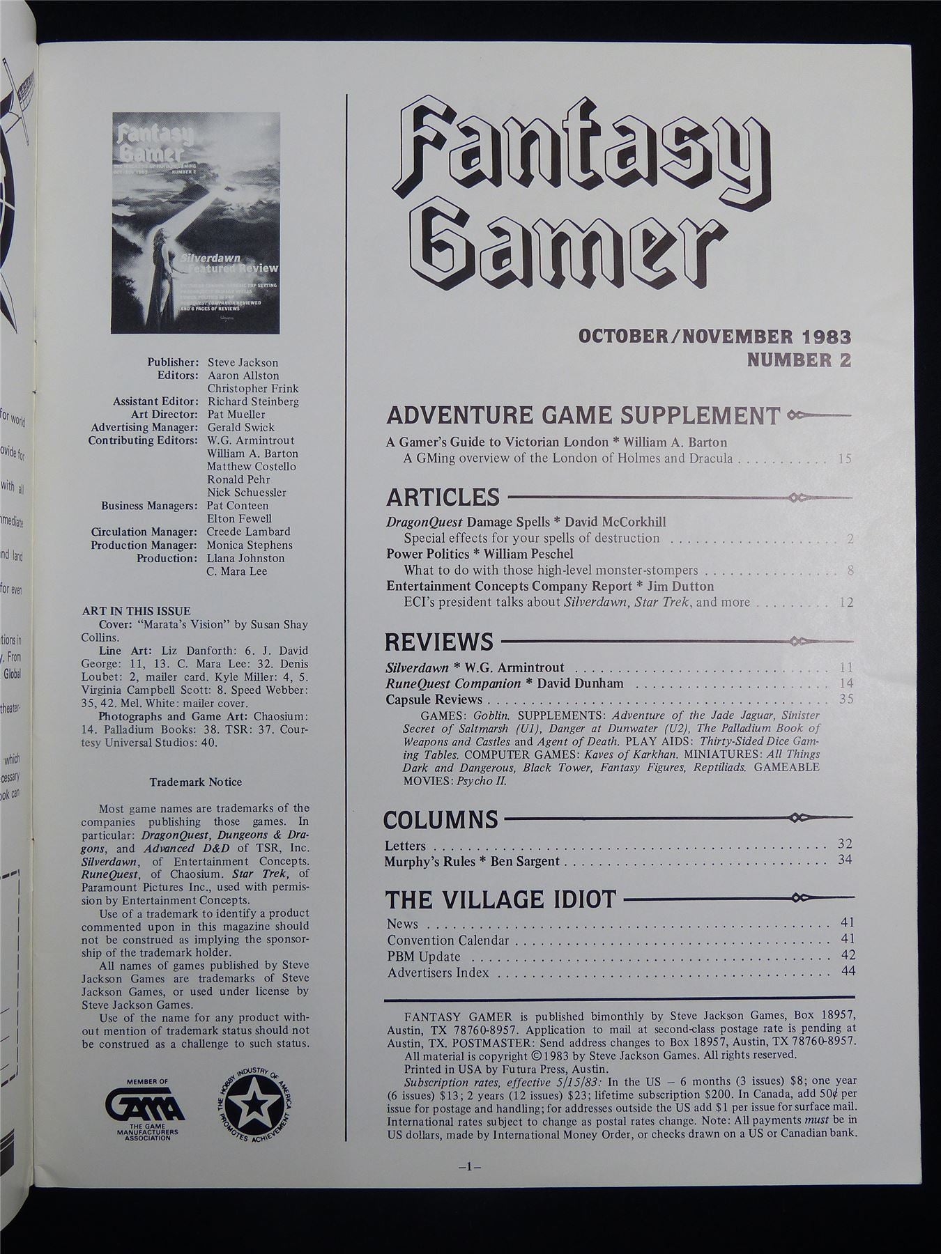 Fantasy Gamer #2 - Roleplaying Magazine #2ST