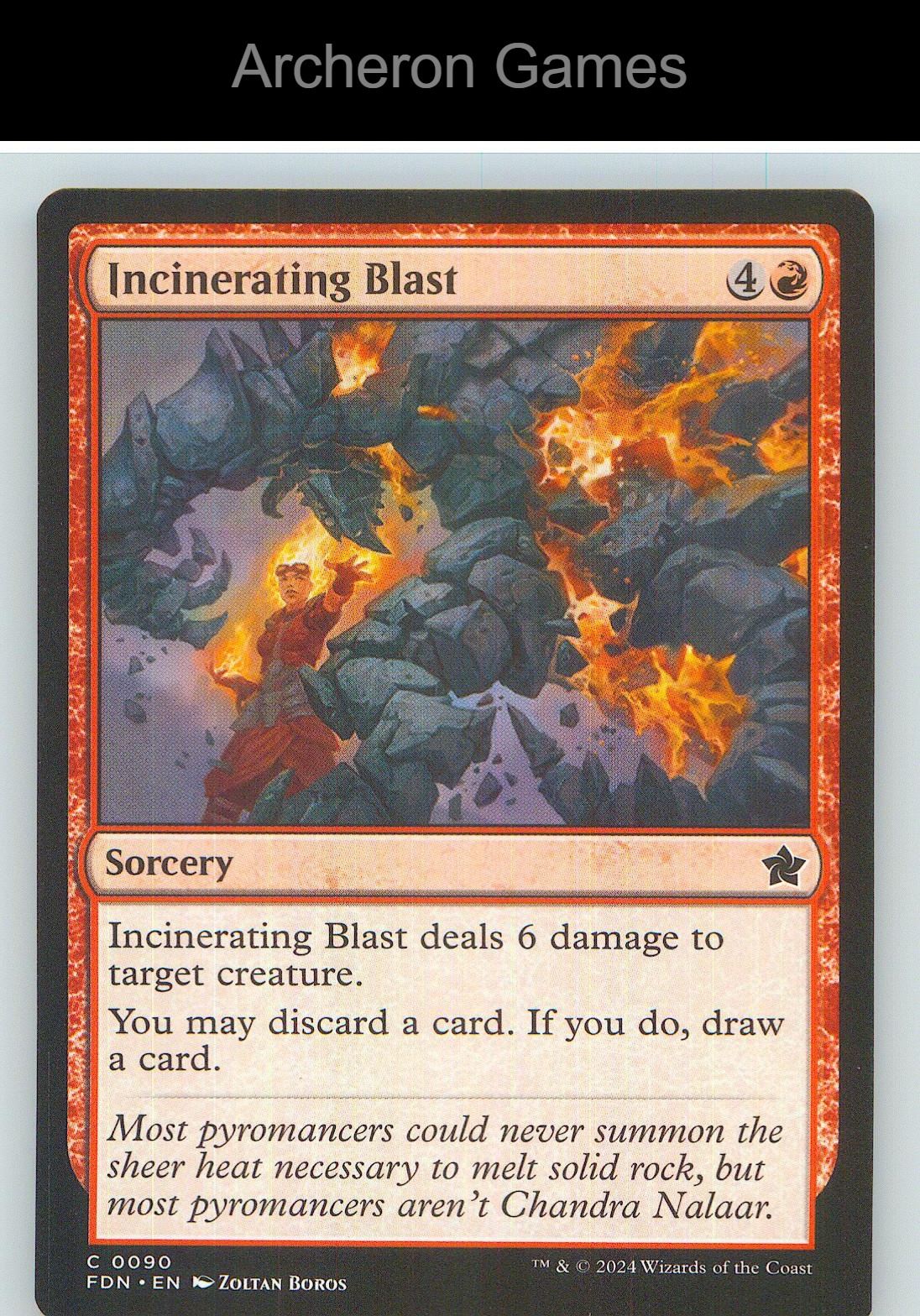 Incinerating Blast FDN 90 C MTG Card NM/EX+