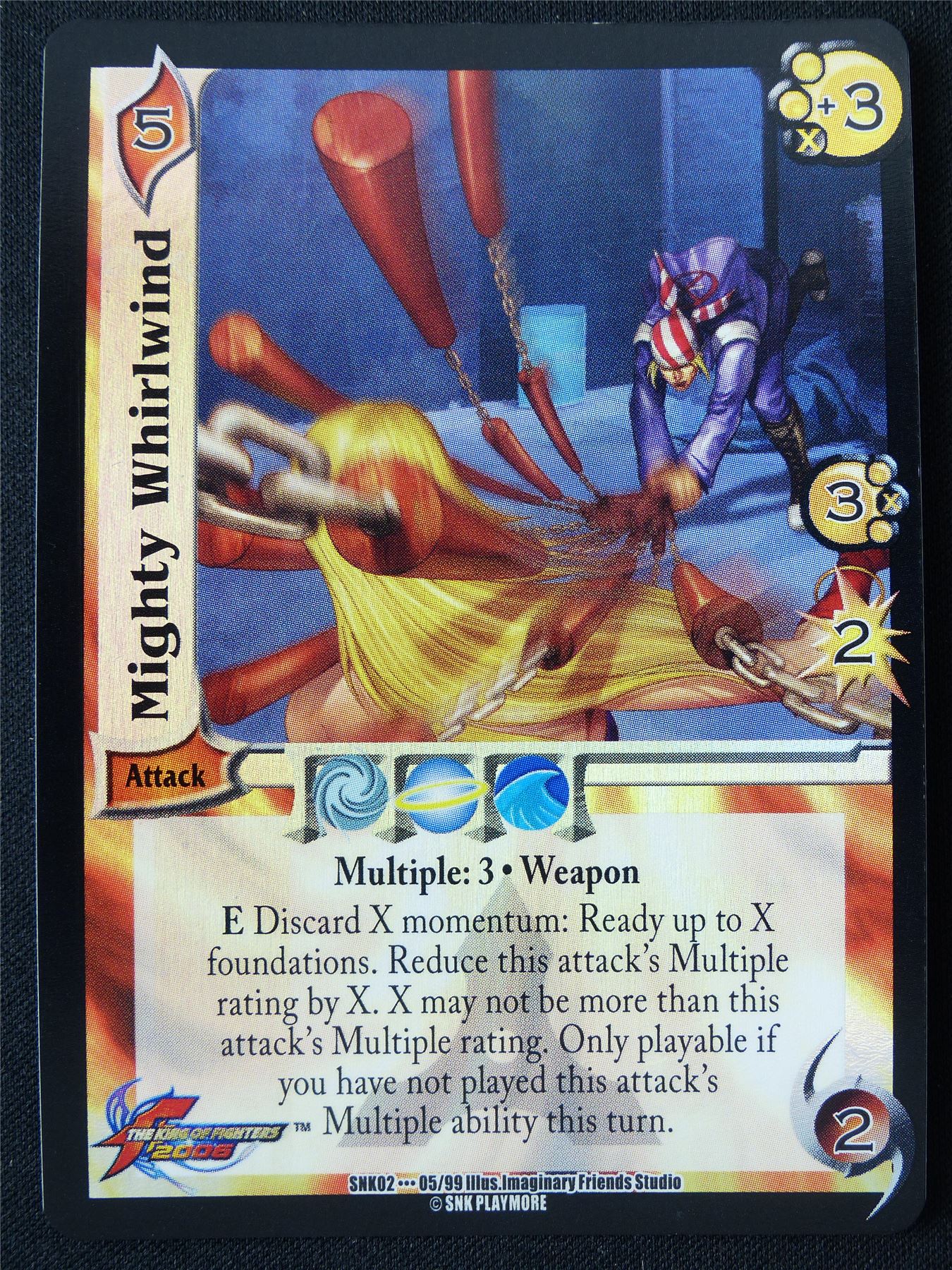 Mighty Whirlwind misprint Foil SNK02 05/99 - UFS Card #2IN