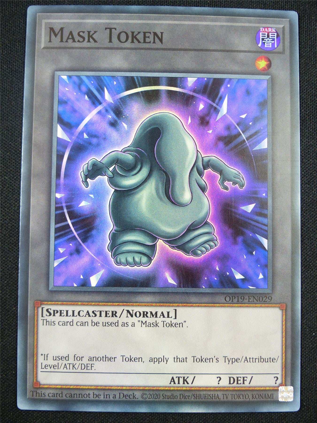 Mask Token OP19 Super Rare - Yugioh Card #5U Mask Token OP19 Super Rare - Yugioh Card #5U