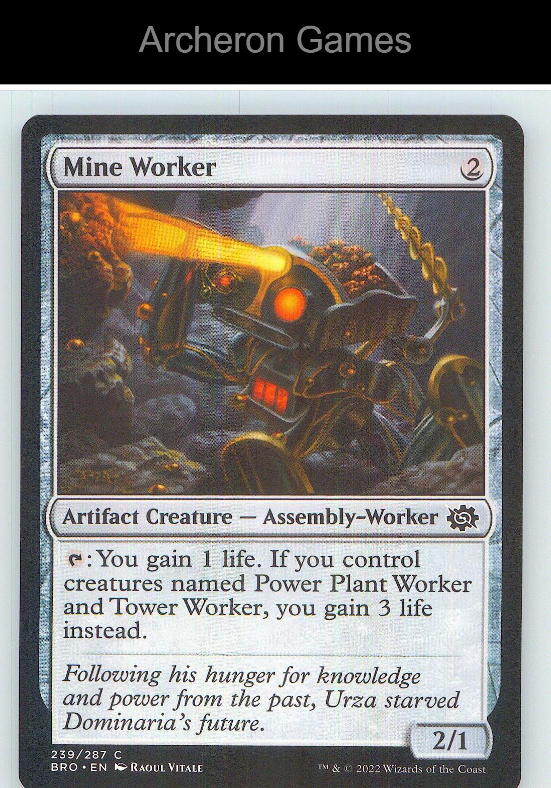 Mine Worker BRO 239 C MTG Card NM/EX+