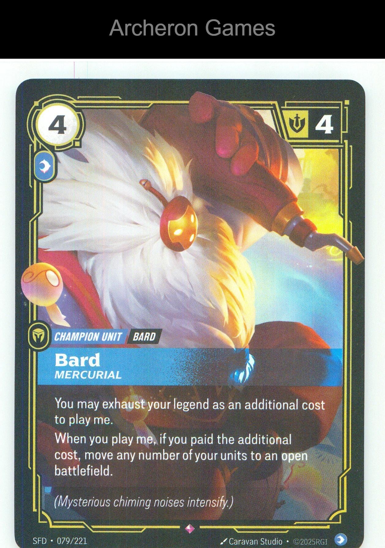 Bard - Mercurial SFD 079/221 R Spiritforged Riftbound Card Foil