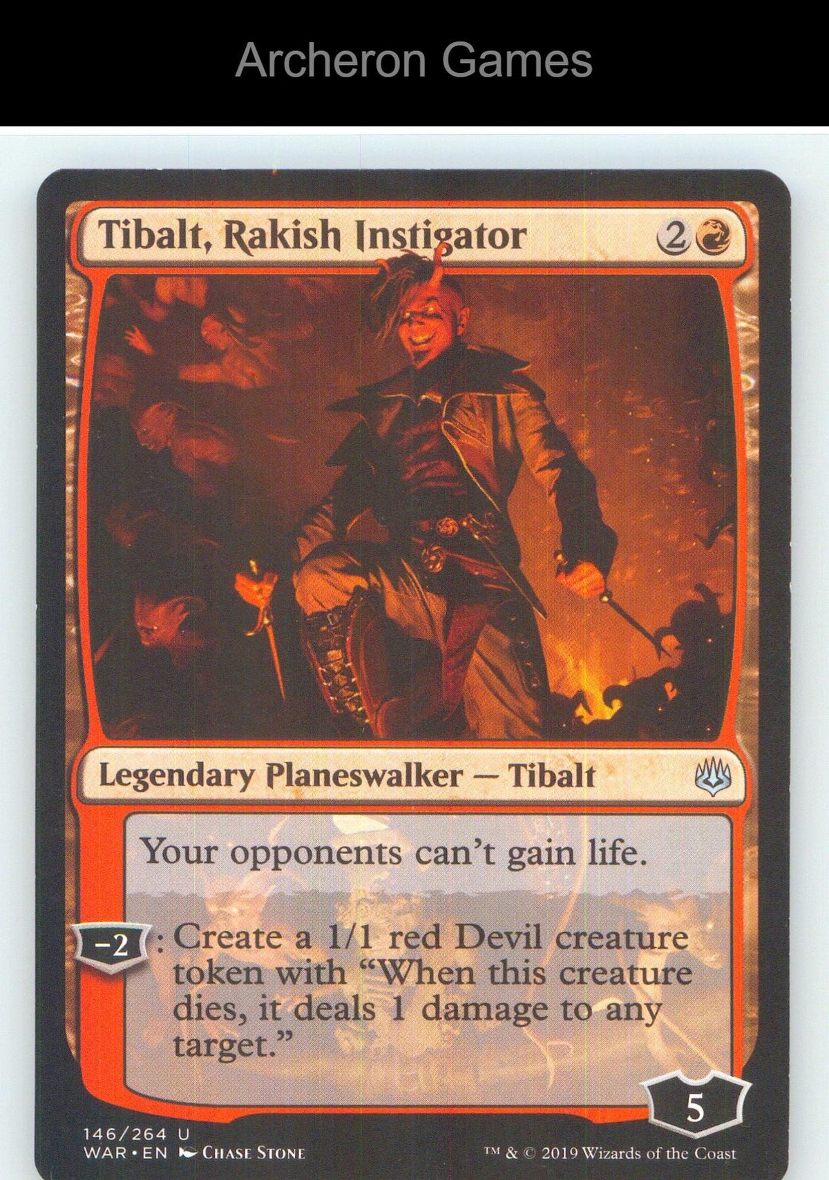 Tibalt, Rakish Instigator WAR 146 UC MTG Card NM/EX+