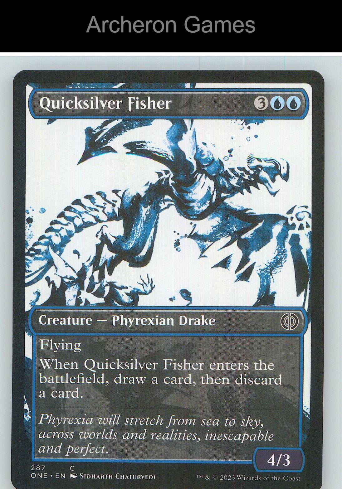 Quicksilver Fisher (Showcase) ONE 287 C MTG Card NM/EX+