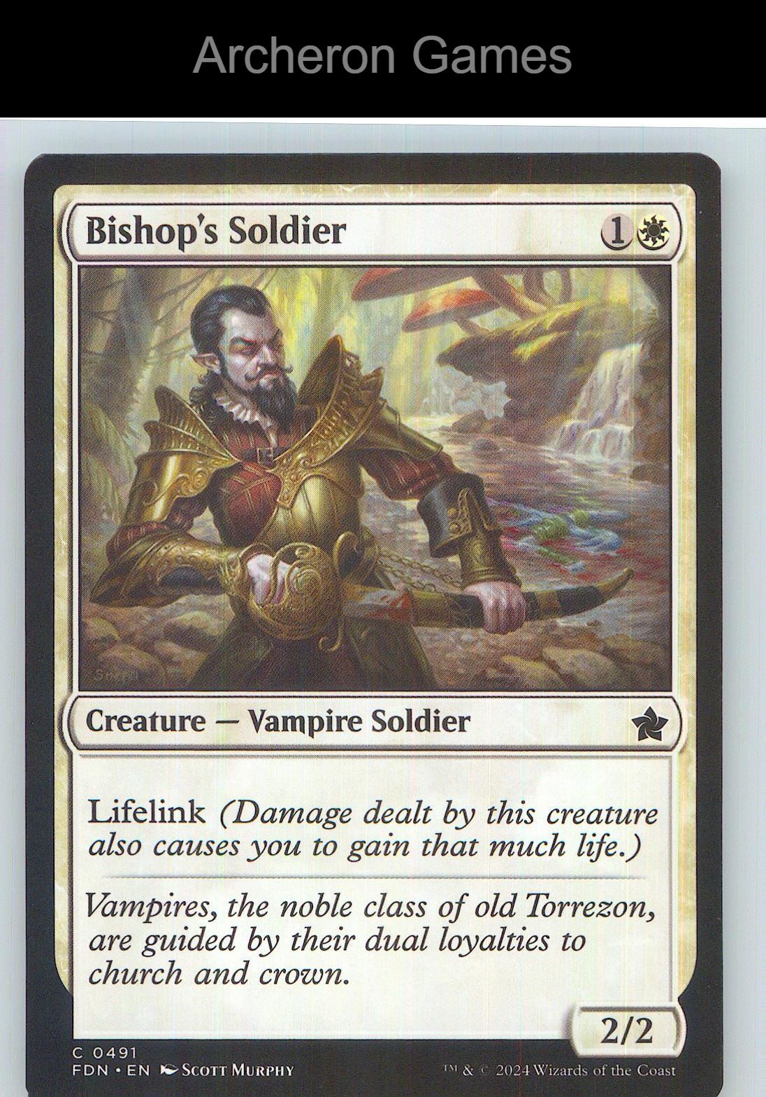 Bishop's Soldier FDN 491 C MTG Card NM/EX+