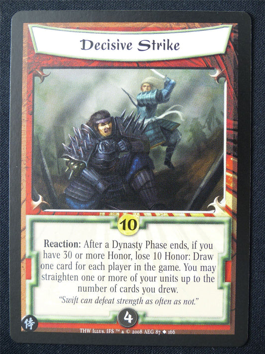 Decisive Strike - THW - Legend of the Five Rings L5R Card #XX