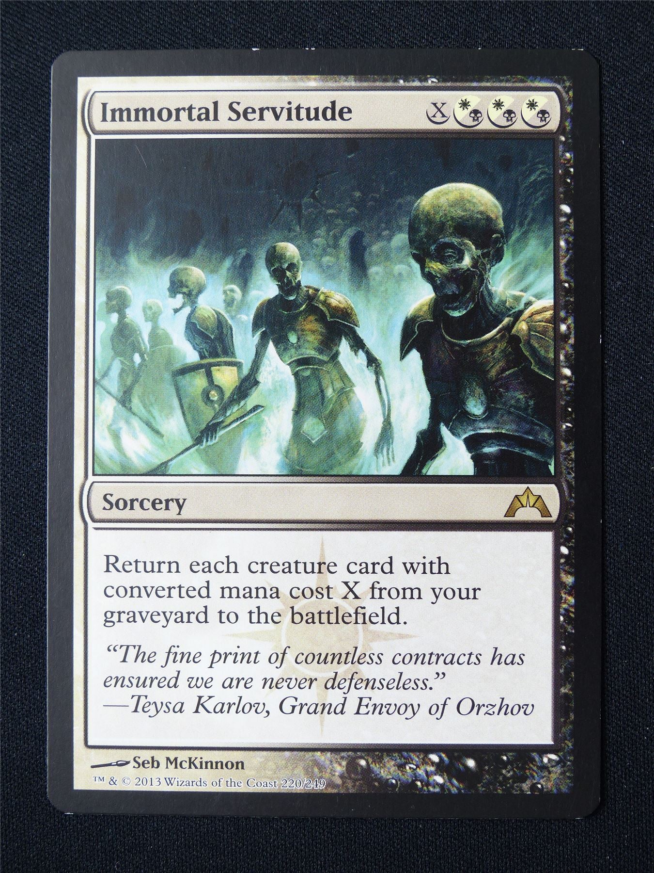 Immortal Servitude played - GTC - Mtg Card #4PB