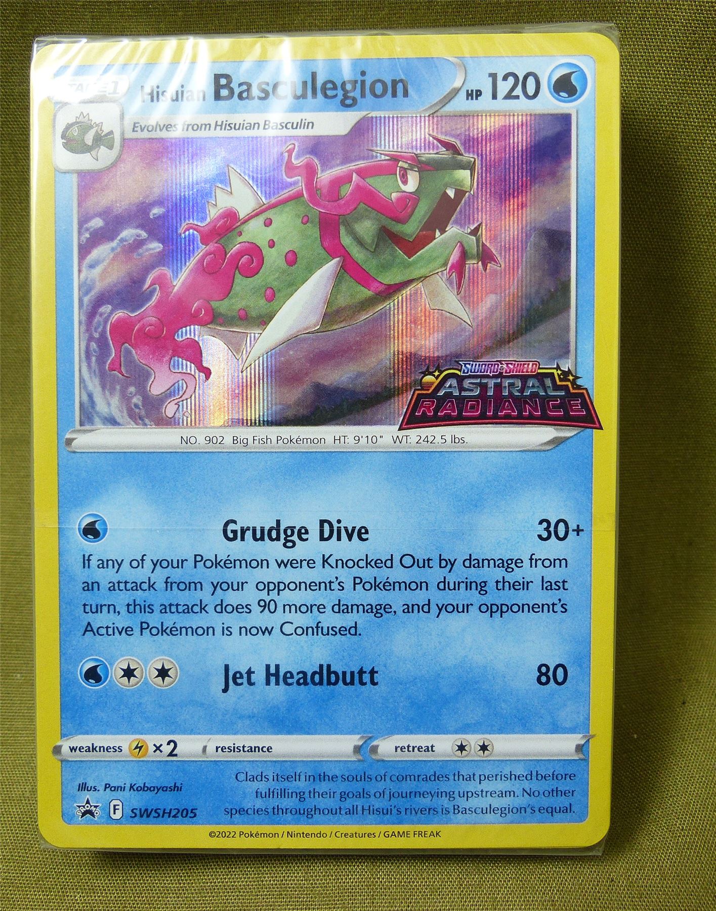 Hisuian Basculegion SWSH205 - Astral Radiance Pre-Release Deck sealed - Pokemon Card #9Y