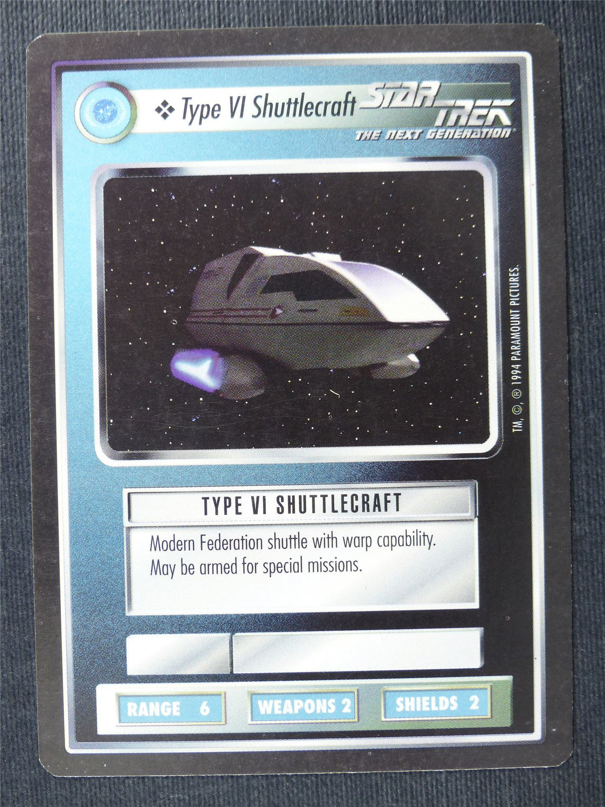 Type VI Shuttlecraft - NG - Star Trek Cards #U5