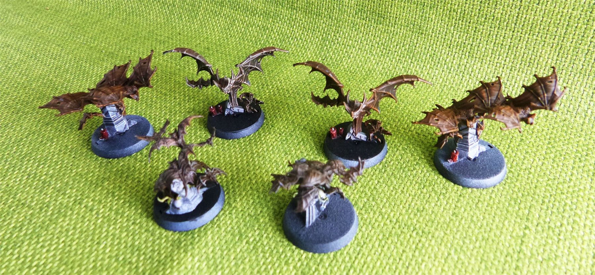 Corspe Bat Swarms x 6 Painted Models - Cursed City - Warhammer AoS 40k #Y