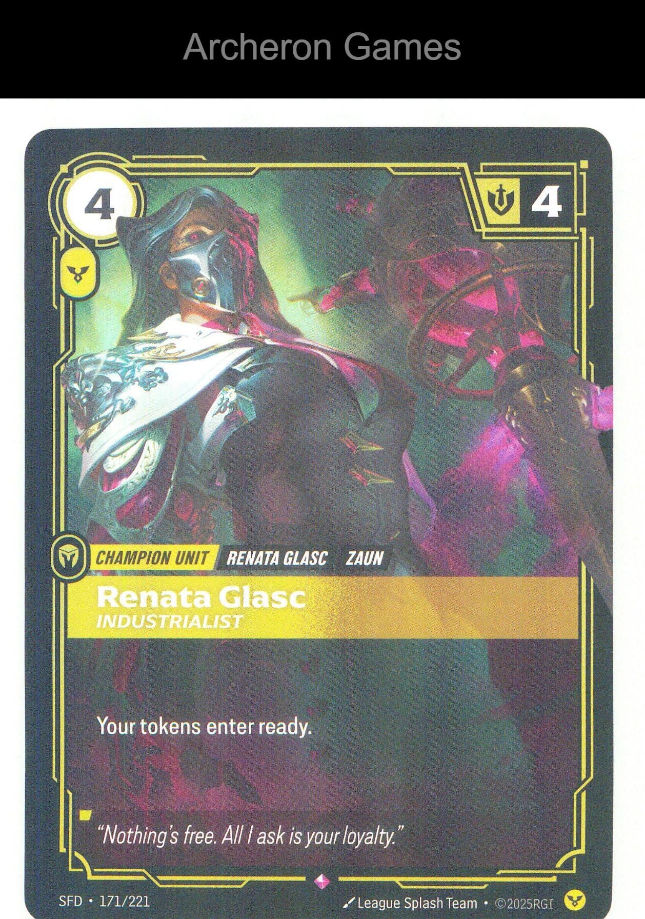 Renata Glasc - Industrialist SFD 171/221 R Spiritforged Riftbound Card Foil