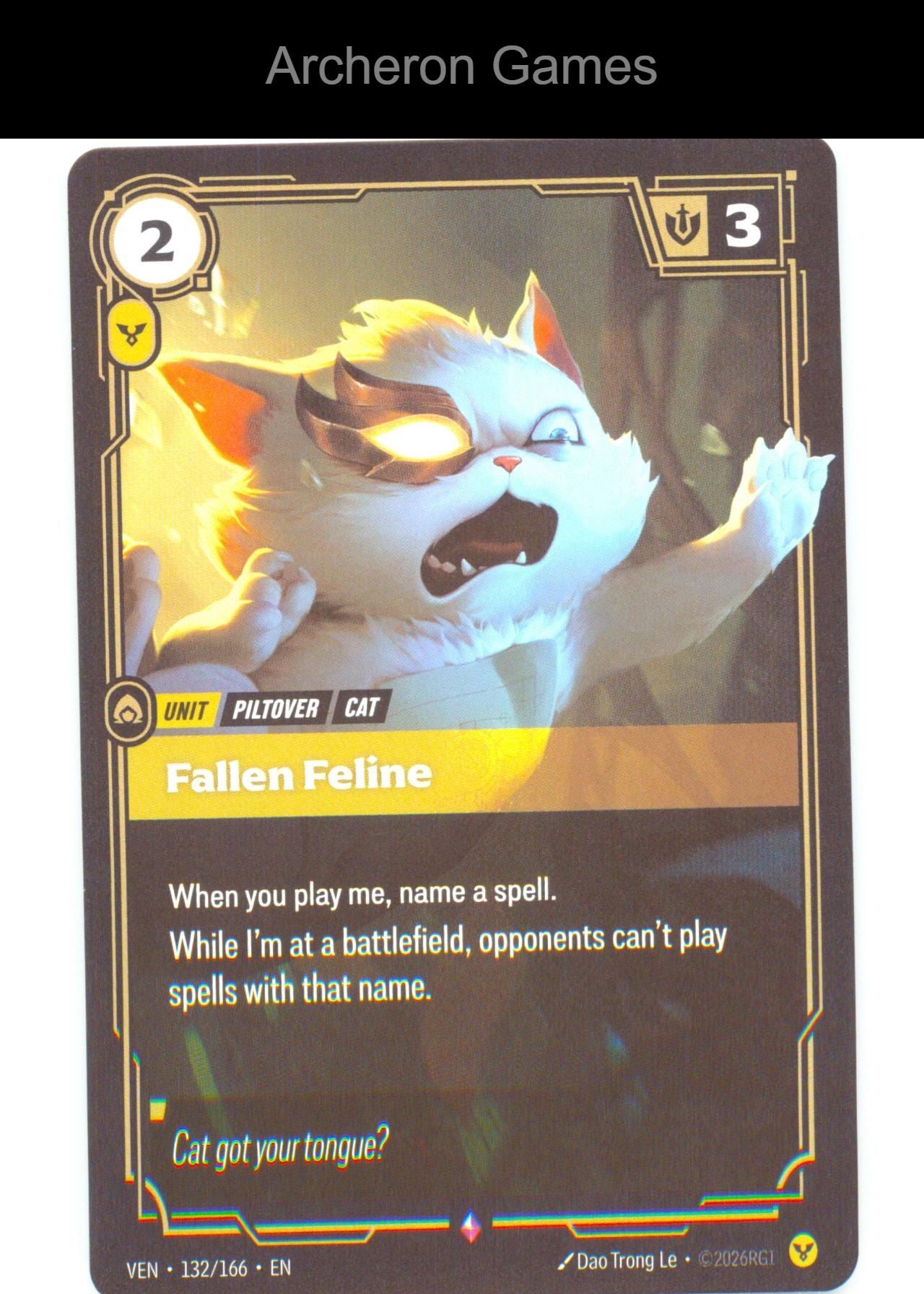 Fallen Feline VEN 132/166 R Vendetta Riftbound Card Foil