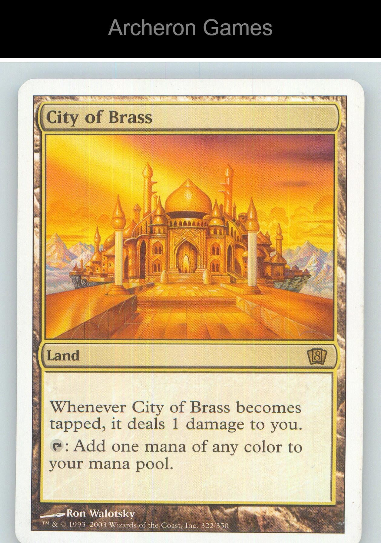 City of Brass 8ED 322 R MTG Card NM/EX+
