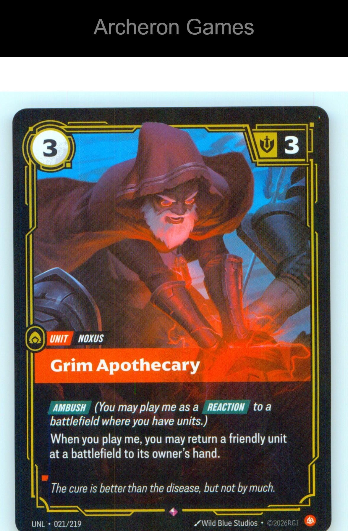 Grim Apothecary UNL 021/219 R Unleashed Riftbound Card