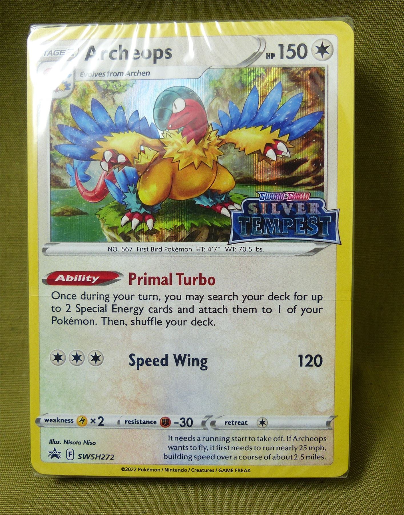 Archeops SWSH272 - Silver Tempest Pre-Release Deck sealed - Pokemon Card #9W