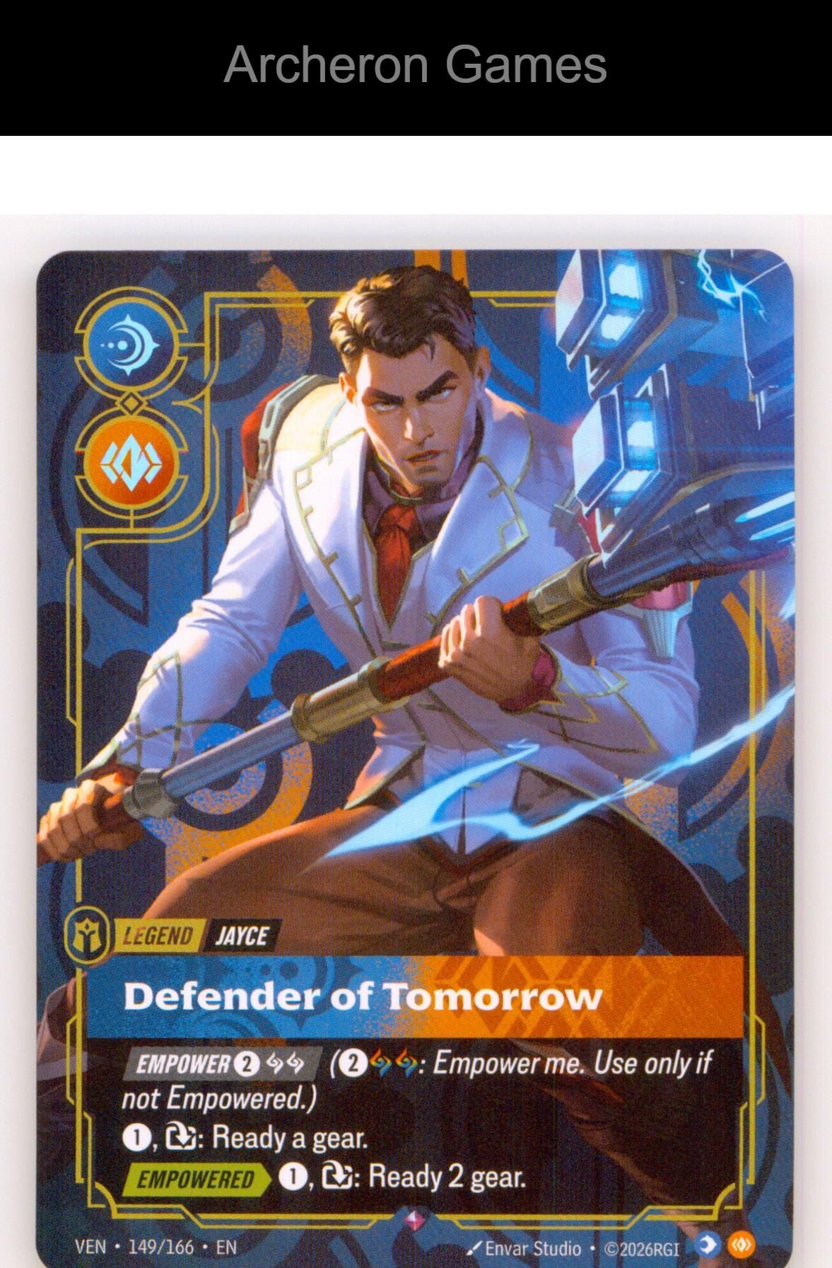 Jayce - Defender of Tomorrow VEN 149/166 R Vendetta Riftbound Card
