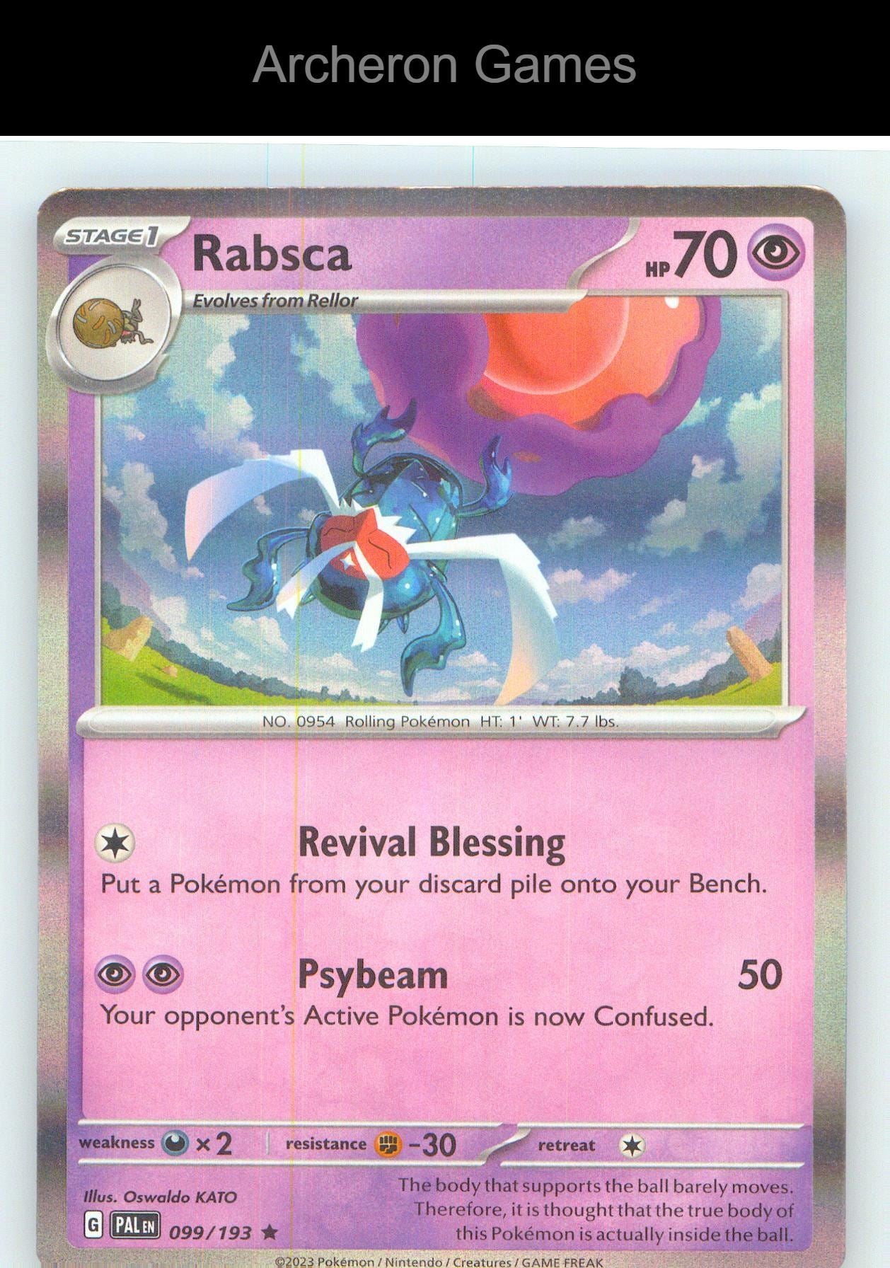 Pokemon Card Rabsca PAL 099/193 R Paldea Evolved Holo