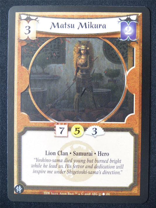 Matsu Mikura - THW - Legend of the Five Rings L5R Card #X0